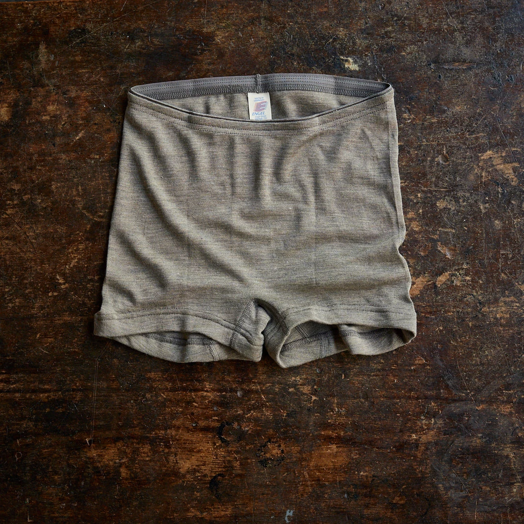 Engel Women's Organic Merino Wool & Silk Boxer Shorts - Walnut 3 Engel Women's Organic Merino Wool & Silk Boxer Shorts - Walnut