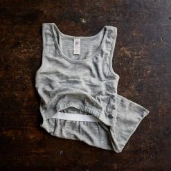 Engel Adults Women's Organic Merino Wool & Silk Maternity Top - Grey