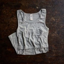 Engel Adults Women's Organic Merino Wool & Silk Maternity Top - Grey