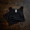 Engel Women's Organic Merino Wool & Silk Sleeveless Top - Black Adults