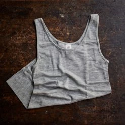 Engel Women's Organic Merino Wool & Silk Sleeveless Top - Grey