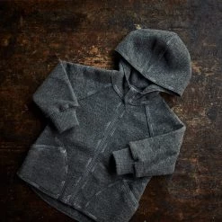 Engel Organic Boiled Wool Zip Jacket - Lava Baby Wool