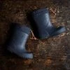 Bisgaard Shoes Natural Rubber Boots - Wool Lined - Blue