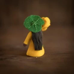 Fairies Handmade Small Wool Flower Fairy - Lady's Slippers - Black