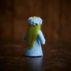 Fairies Handmade Wool Fairy With Flower Headdress - Forget Me Not - White