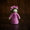 Fairies Handmade Wool Fairy With Flower Headdress - Lilac - White 2 Fairies Handmade Wool Fairy With Flower Headdress - Lilac - White