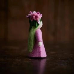 Fairies Handmade Wool Fairy With Flower Headdress - Lilac - White