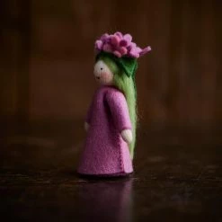 Fairies Handmade Wool Fairy With Flower Headdress - Lilac - White