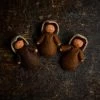 Fairies Handmade Wool Seed Babies - Set Of 3 - Brown