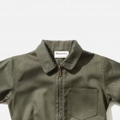 Monty & Co Cotton & Linen Cotton Engineer Boilersuit - Olive