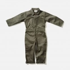 Monty & Co Cotton & Linen Cotton Engineer Boilersuit - Olive