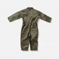 Monty & Co Cotton & Linen Cotton Engineer Boilersuit - Olive
