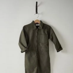 Monty & Co Cotton & Linen Cotton Engineer Boilersuit - Olive