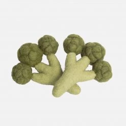 Papoose Toys Felted Wool Vegetable Broccoli - Set Of 2