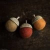 Papoose Toys Felted Wool Acorns Set Of 3 - Natural