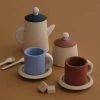 Raduga Grëz Toys Handmade Wooden Tea Set - Terra And Blue 2 Raduga Grëz Toys Handmade Wooden Tea Set - Terra And Blue