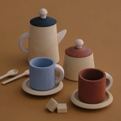 Raduga Grëz Toys Handmade Wooden Tea Set - Terra And Blue