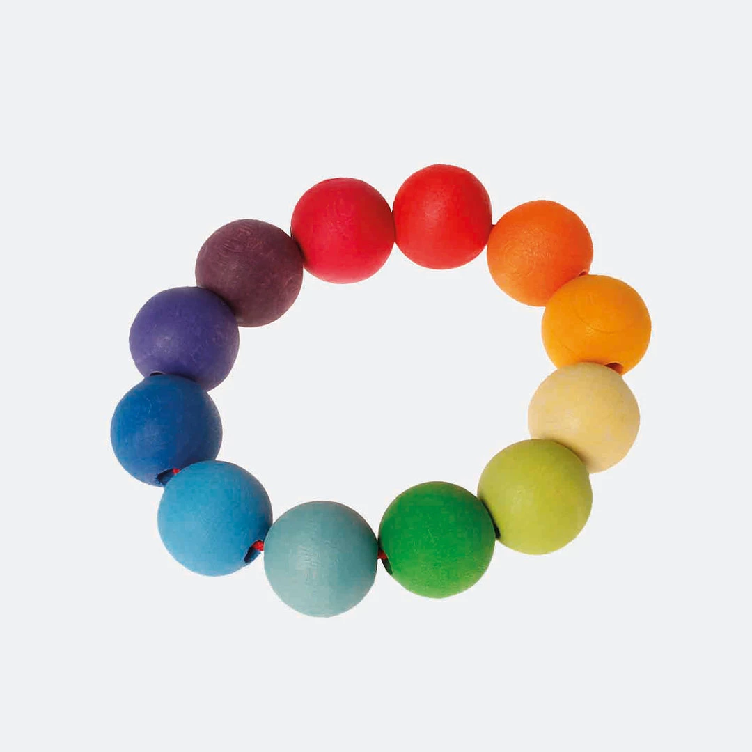 Grimms Rainbow Bead Ring Toys 4 Grimms Rainbow Bead Ring Toys