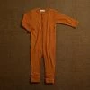 SISKIN Merino Wool Rib Pyjamas / Romper - Rust 1 SISKIN Merino Wool Rib Pyjamas / Romper - Rust