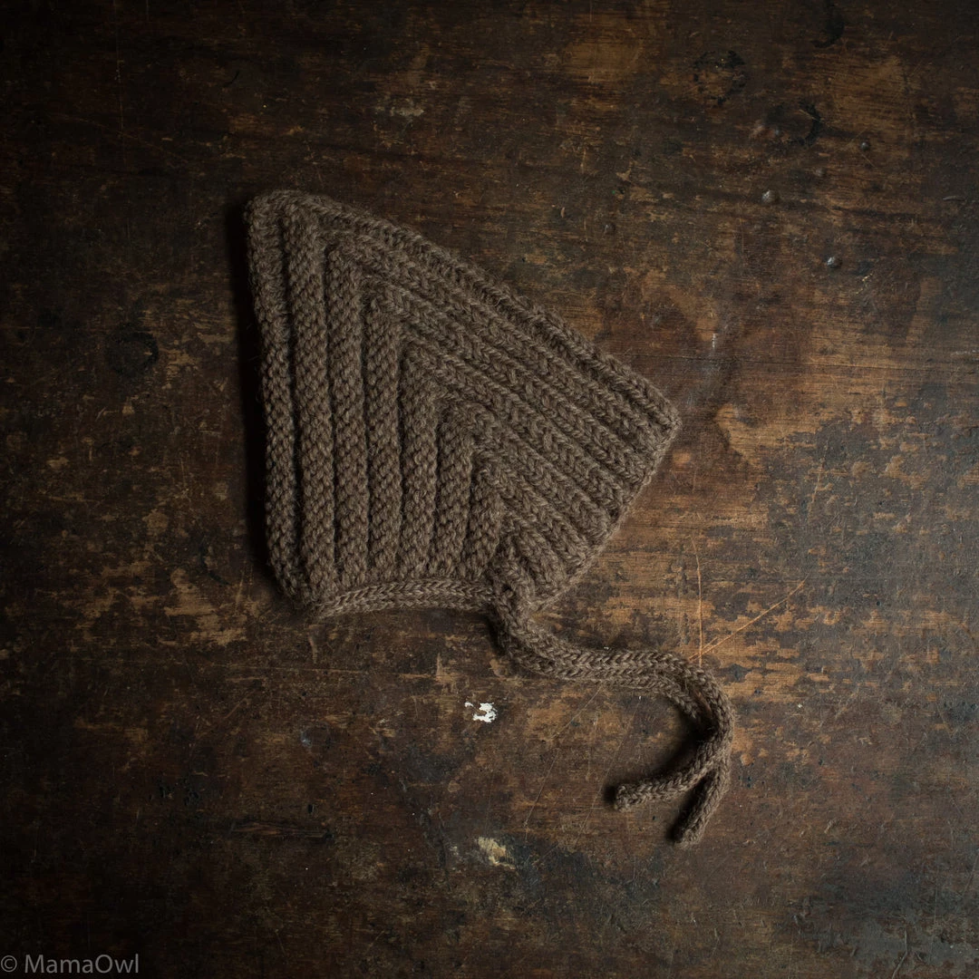 Typically Red Hand Knit Wool Chunky Pixie Hat - Chocolate Baby Wool 3 Typically Red Hand Knit Wool Chunky Pixie Hat - Chocolate Baby Wool