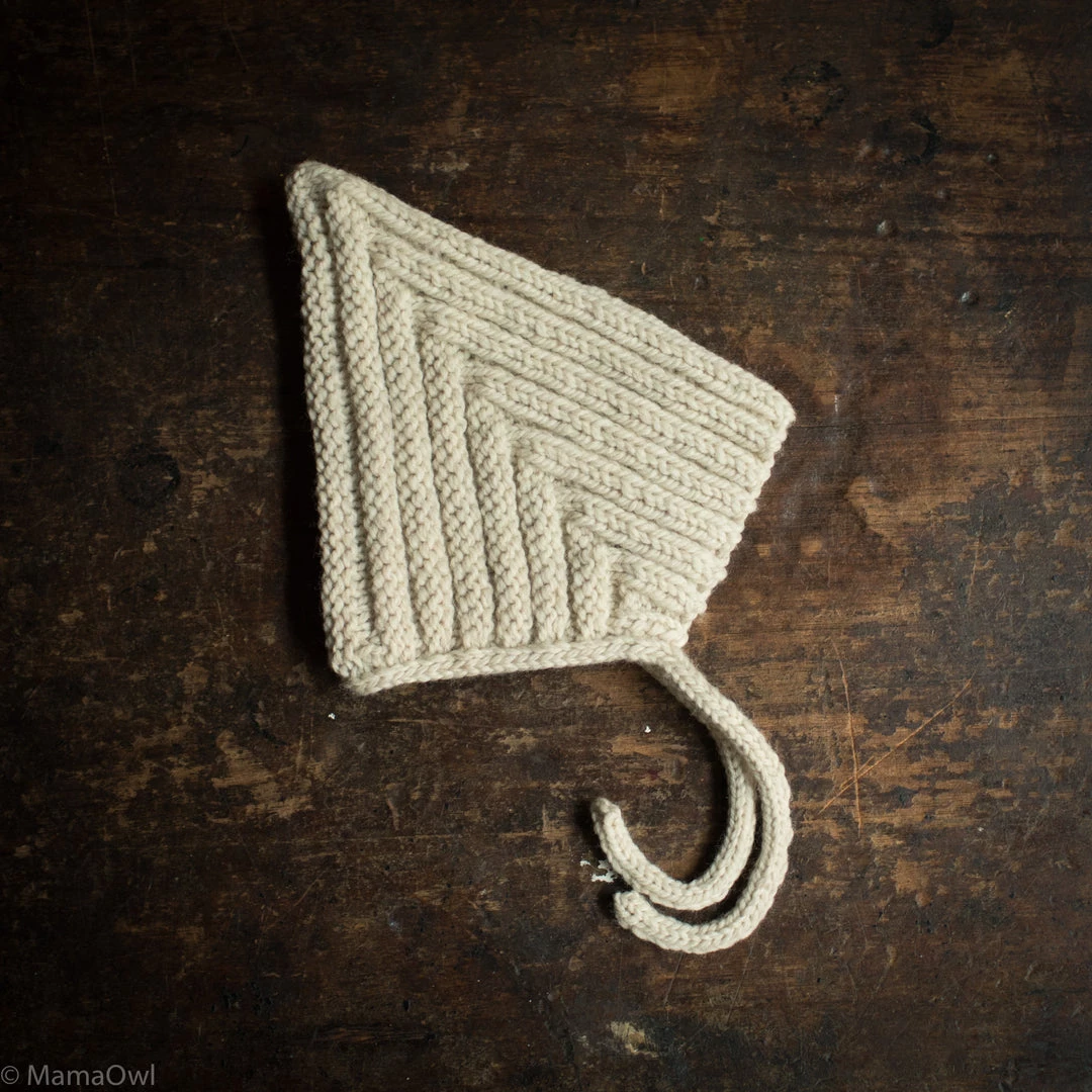 Typically Red Hand Knit Wool Chunky Pixie Hat - Cream Baby Wool 3 Typically Red Hand Knit Wool Chunky Pixie Hat - Cream Baby Wool