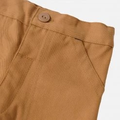 Monty & Co Cotton Utility Trouser - Tan Cotton & Linen