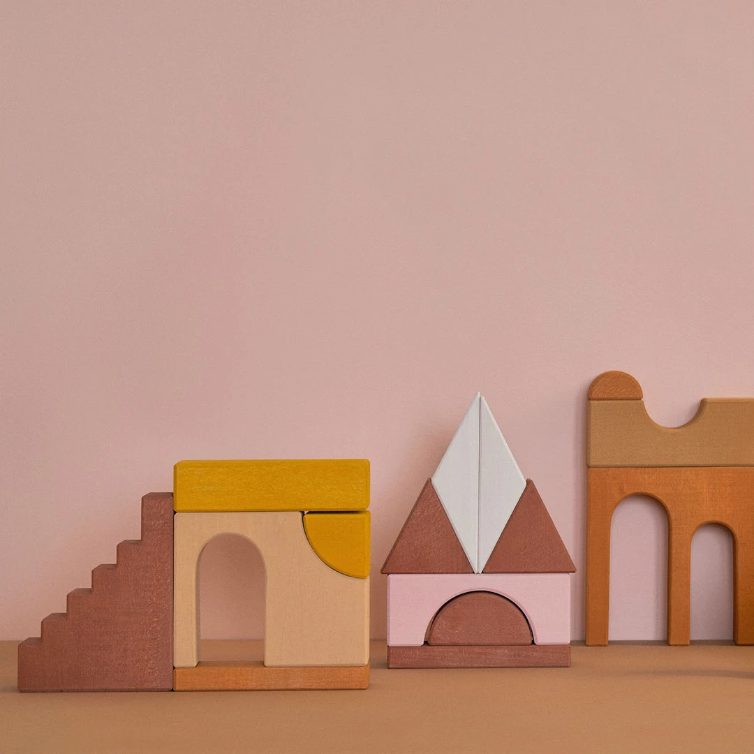 Raduga Grëz Handmade Wooden Apartment Building Blocks Set 3 Raduga Grëz Handmade Wooden Apartment Building Blocks Set