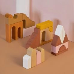 Raduga Grëz Handmade Wooden Apartment Building Blocks Set 8 Raduga Grëz Handmade Wooden Apartment Building Blocks Set