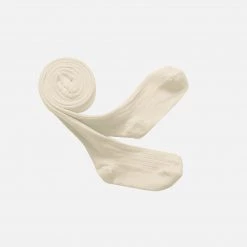 Collegien Babies & Kids Rib Tights - Cream Cotton & Linen