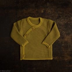Disana Tops & Sweaters Organic Merino Wool Baby Cardigan - Curry/Gold