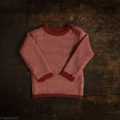Disana Organic Merino Wool Baby Jumper - Bordeaux/Rose