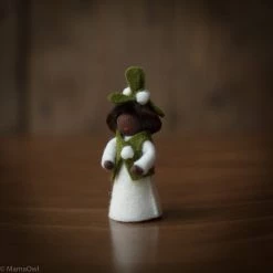 Fairies Handmade Small Wool Fairy - Mistletoe Boy - Black