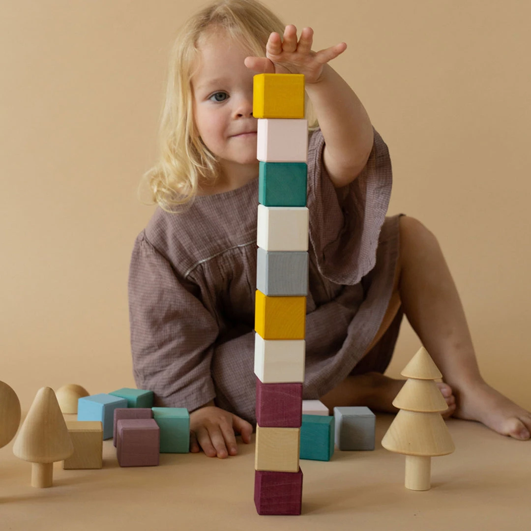 Raduga Grëz Handmade Wooden 20 Piece Cube Set - Forest 5 Raduga Grëz Handmade Wooden 20 Piece Cube Set - Forest