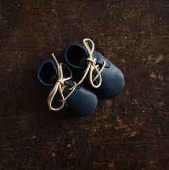 Amy & Ivor Handmade Leather Traveller Shoes - Ink