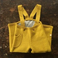 Disana Baby Wool Exclusive Organic Boiled Merino Wool Pocket Dungarees - Curry