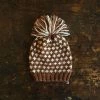 Mormor.nu Hand Knit Wool Knud Hat - Cinnamon/Natural Baby Wool