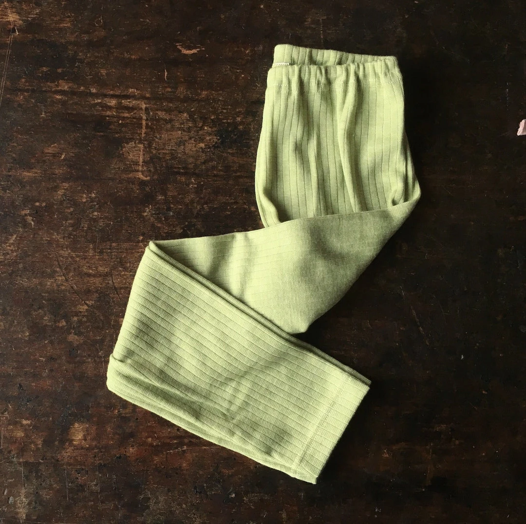 Cosilana Kids Wool Organic Merino Wool/Cotton/Silk Pants - Green Melange 3 Cosilana Kids Wool Organic Merino Wool/Cotton/Silk Pants - Green Melange