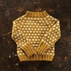 Mormor.nu Hand Knit Wool Knud Sweater- Mustard Tops & Sweaters