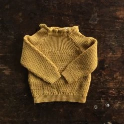 Selana Organic Merino Wool Sweater - Gold
