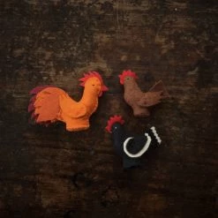 Gluckskafer Handmade Wool Felt Rooster