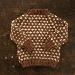 Mormor.nu Hand Knit Wool Knud Sweater - Cinnamon Tops & Sweaters