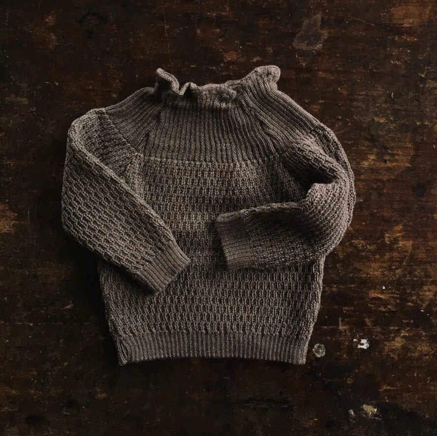 Selana Tops & Sweaters Organic Merino Wool Sweater - Chocolate 5 Selana Tops & Sweaters Organic Merino Wool Sweater - Chocolate