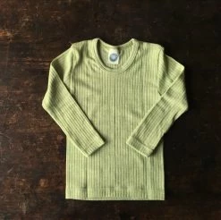 Cosilana Organic Merino Wool/Cotton/Silk Top - Green Melange