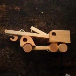 Wooden Toys Handmade Large Wooden Mobile Crane
