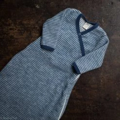 Lilano Organic Merino Brushed Terry Wrap Sleeping Bag - Navy/Natural