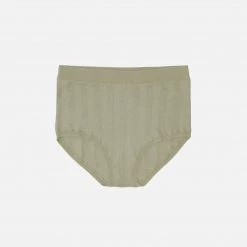 FUB Women's Organic Cotton Wide Rib Briefs - Elm SALE