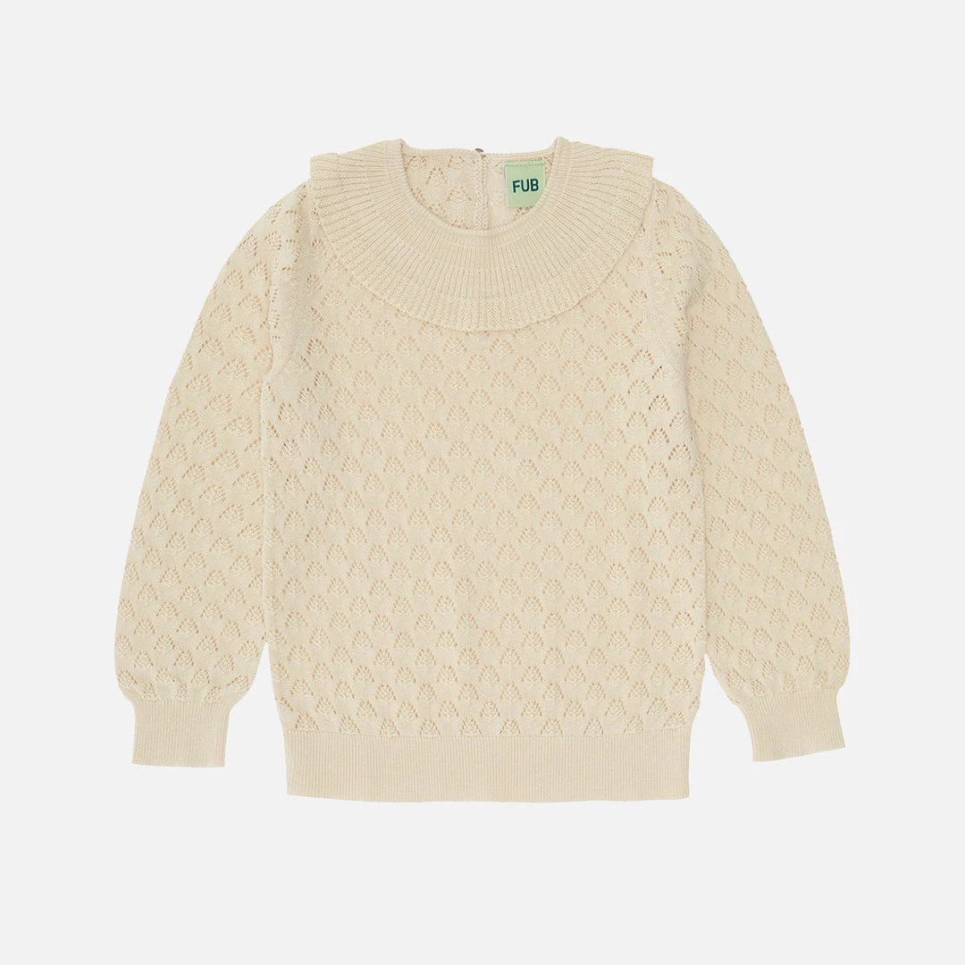 FUB SALE Organic Cotton Pointelle Top - Ecru 4 FUB SALE Organic Cotton Pointelle Top - Ecru