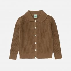 FUB Organic Cotton Collar Cardigan - Camel