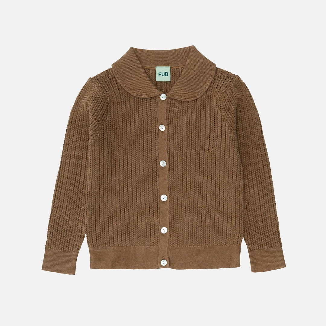 FUB Organic Cotton Collar Cardigan - Camel 3 FUB Organic Cotton Collar Cardigan - Camel