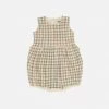 FUB Organic Cotton Check Romper - Apricot SALE